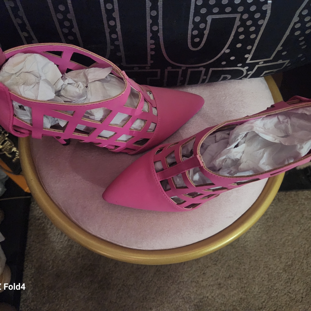 Qupid Pink Cutout Heels